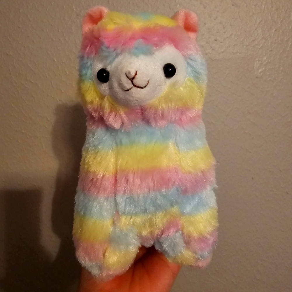 7in Rainbow Llama Plush
